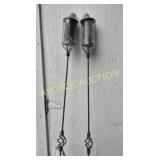 Set of steel torches (NEW - never been used)