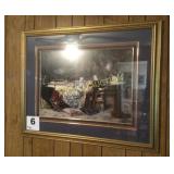 Large framed decorative picture