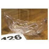 Glass dish (looks like a canoe)