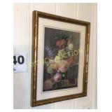 Set of 2 framed floral pictures (18'x22')