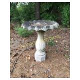 Cement bird bath
