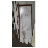 Grey/White Marble Finish Laminate Uncut Counter