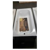 White  Plastic Tub Insert W/ Apron And Right Hand