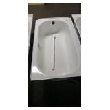 White Porcelain Over Steel 54" x 30"  Right Hand