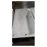 White Porcelain Over Steel 60" x 30"  Right Hand