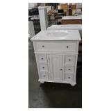 Home Decorators 28" White Vanity Base W/ Off