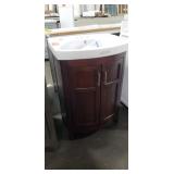 Style Selections Walnut Finish Bow Front 24"