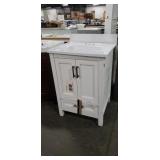 24" White Vanity Base W/ 25" Formed White Top
