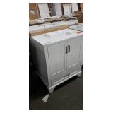 30" White Base W/ White Vanity Top And Undermount