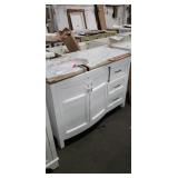 Allen & Roth 48" White Curved Front Vanity Base