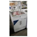 Glacier Bays All-In-One Laundry Sink Cabinet W