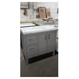 36" Kohler Grey Vanity Base W/ Grey/White Swirl