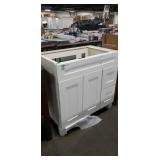 36" Off White Vanity Base, NO TOP, Missing
