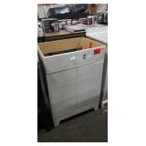 24" Off White Hand Scrapped Finish Vanity Base,