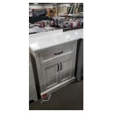 30" Light Grey Vanity Base W/ Single Form White