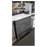 30" Grey Vanity Base W/ Grey Fleck Vanity Top And