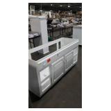 60" White Wall Mount Vanity Base, NO TOP,