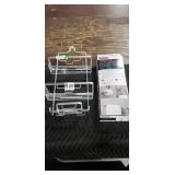 1 Lot Brushed Nickel Shower Caddy, Allen & Roth