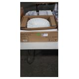 White Ceramic Foremost Scalloped Pedestal Sink