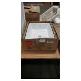 White Ceramic Rectangular Vessel Sink