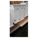 White 2-Compartment Tilt Out Laundry Hamper,