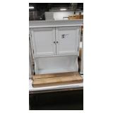 White 2-Door Over The Toilet Cabinet W/ Chrome