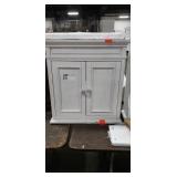 Off-White White Washed 2-Door Medicine Cabinet,