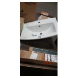 White Ceramic American Standard Pedestal Sink Top