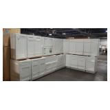1 Lot Shaker White 16 Piece Kitchen Cabinet Set,