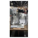 Glacier Bay 33" Double Bowl S.S. Kitchen Sink -