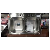 Glacier Bay Double Bowl 33" S.S. Kitchen Sink