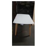 White Rectangular Formica Top Kitchen Table W/