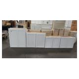 1 Lot (4) Assorted White Finish Upper Cabinets