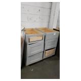 1 Lot (2) Grey Damaged CabinetsOld