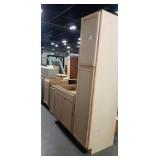 1 Lot (4) Natural Wood Finish Cabinets