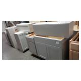 1 Lot (7) Grey Cabinets