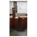 1 Lot (3) Rough Wood Grain Cabinets **Finish is