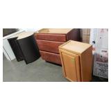 1 Lot (4) Assorted Cabinets, Dark Brown, Oak,