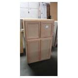 1 Lot (2) Natural Color Upper Cabinets
