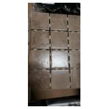 1 Lot (8) Pieces 12" x 12" Tan Square Mosaic Tile