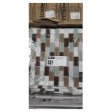 1 Lot (4) Pieces Assorted Glass Mosaic Tile