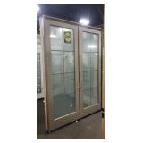 Pella Tan Metal Clad  Gridded Double Action Patio