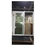 1 Lot White Silver Line Vinyl Sliding Patio Door