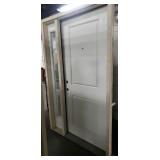 White Exterior Door W/ Left Side Side Light