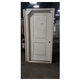 36" Off White 2-Panel Square Top Exterior