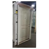 36" Off White 2-Panel Arch Top Exterior Pre-Hung