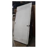 36" White Majestic Steel Flush RH Swing Pre-Hung