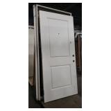 White 36" 2-Panel Door Slab W/ Frame Not Attached