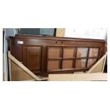 Walnut Wood Grain Finish 2-Panel French Style