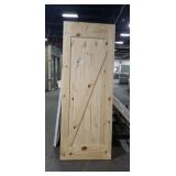 Natural Wood 32" Barn Door Slab Door